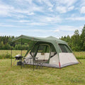 vidaXL Namiot rodzinny zielony 305 x 275 x 190 cm Poliester i Stal