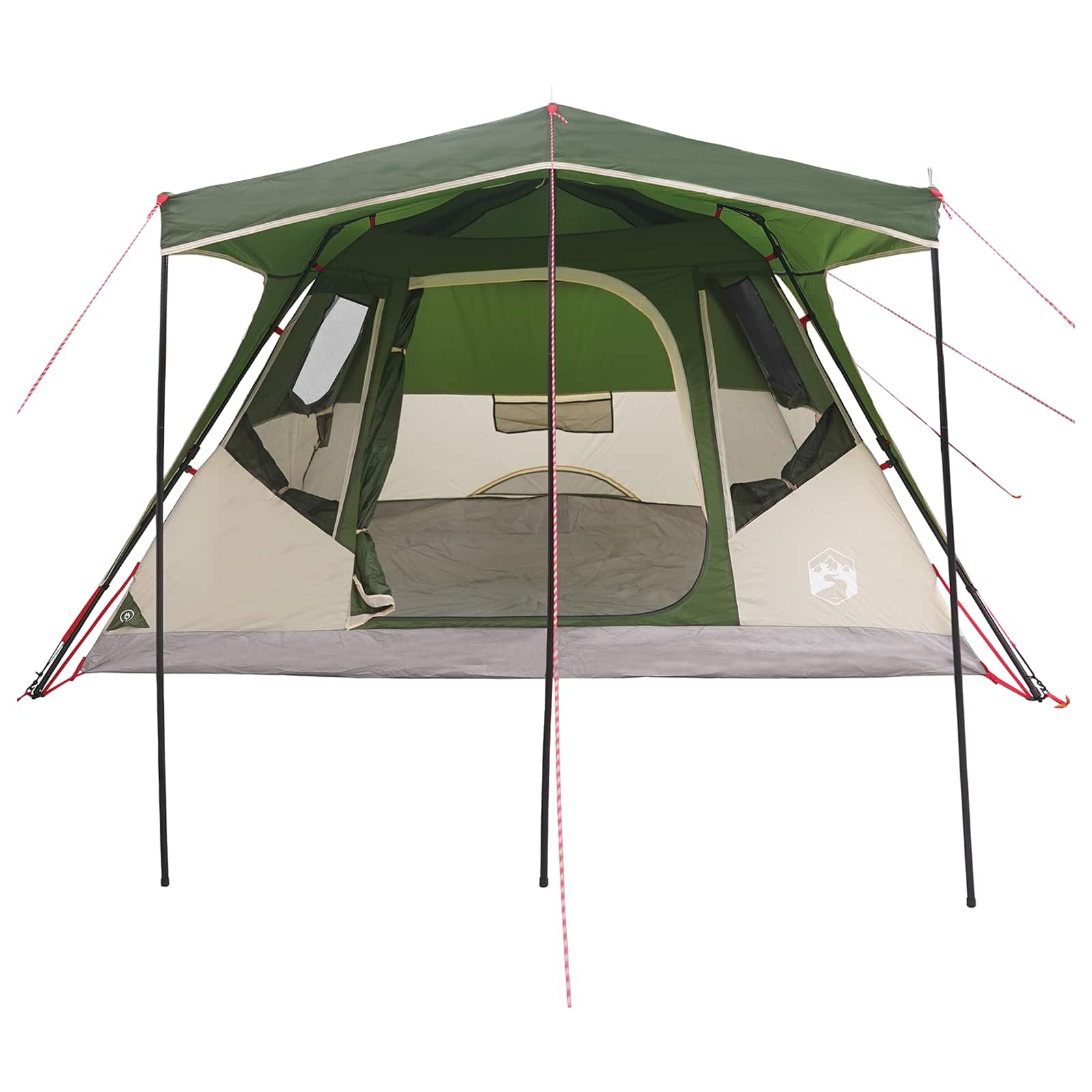 vidaXL Namiot rodzinny zielony 305 x 275 x 190 cm Poliester i Stal