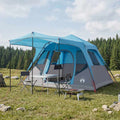 vidaXL Namiot rodzinny niebieski 305 x 275 x 190 cm Poliester i Stal