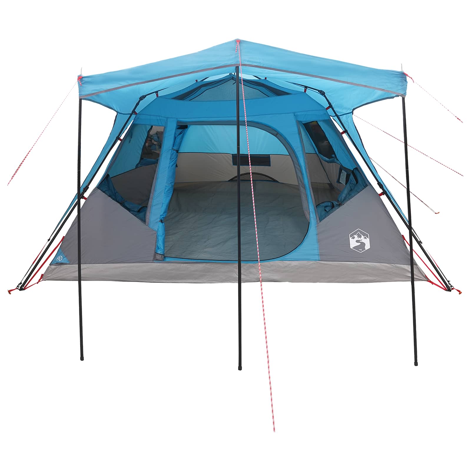 vidaXL Namiot rodzinny niebieski 305 x 275 x 190 cm Poliester i Stal
