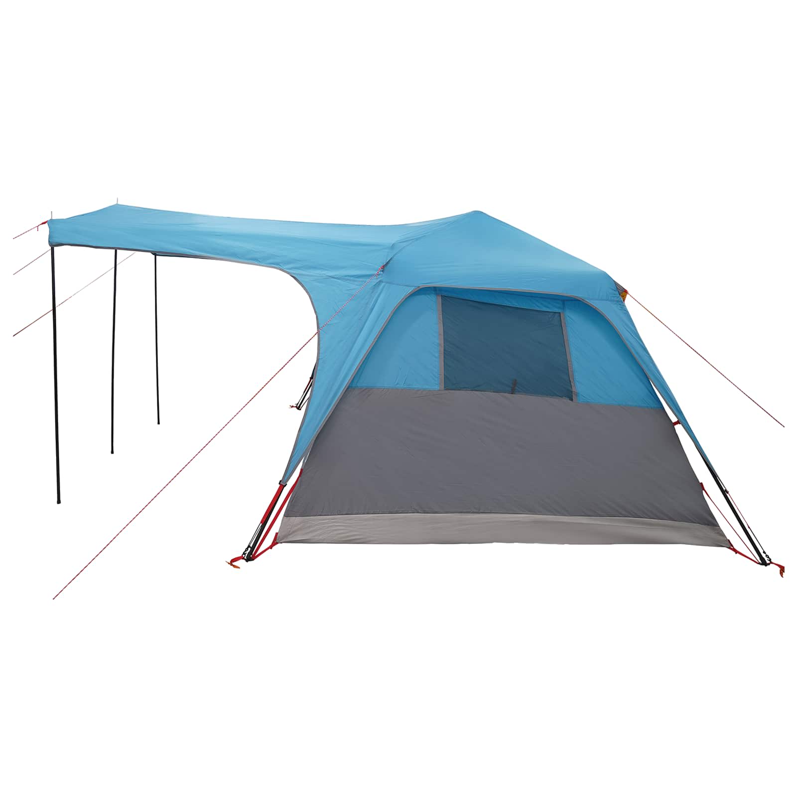vidaXL Namiot rodzinny niebieski 305 x 275 x 190 cm Poliester i Stal