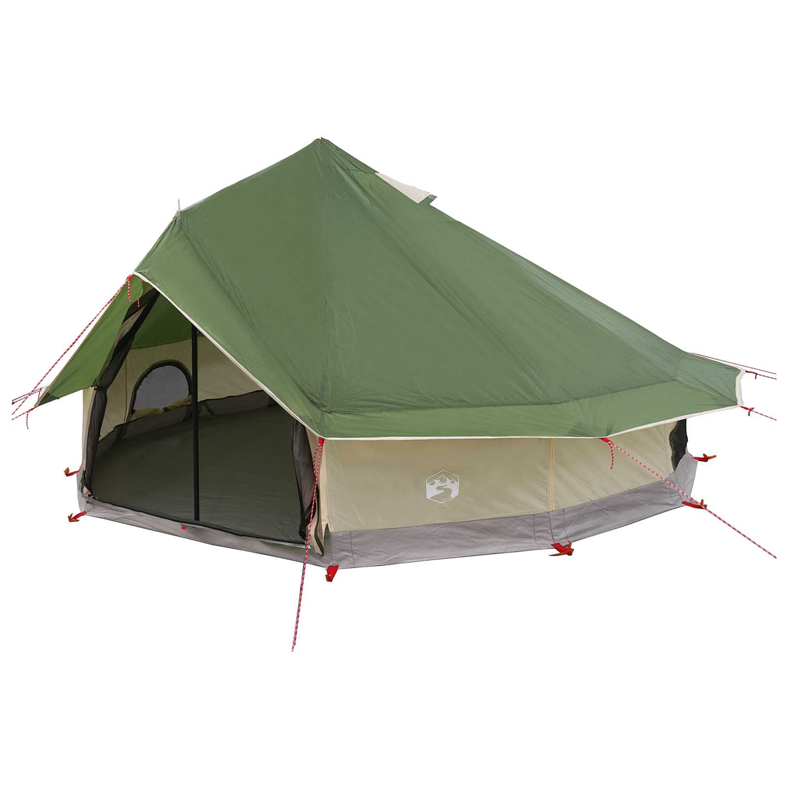 vidaXL Namiot Tipi zielony 700 x 700 x 395 cm Poliester i Stal