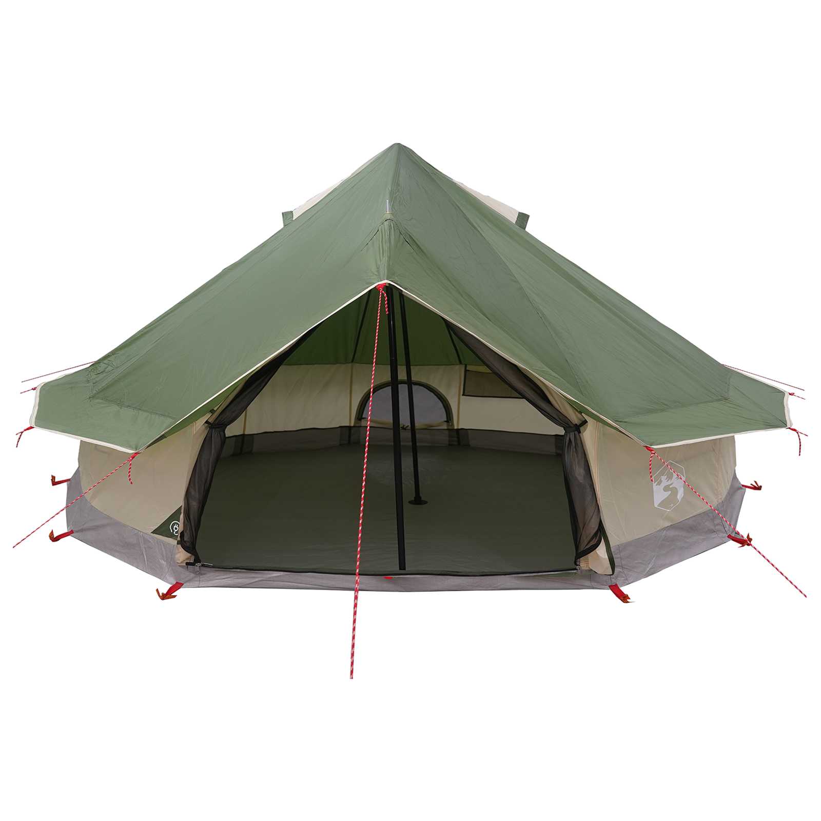vidaXL Namiot Tipi zielony 700 x 700 x 395 cm Poliester i Stal