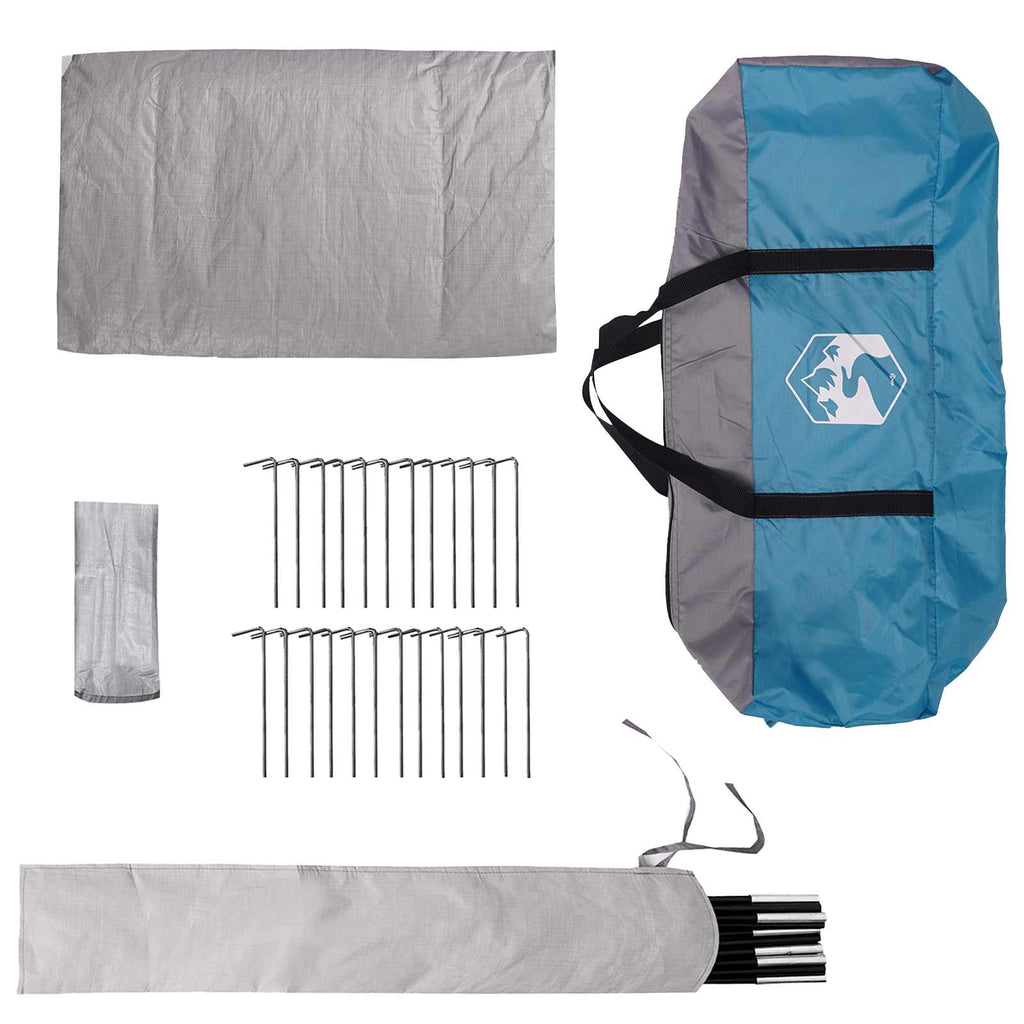 vidaXL Namiot Tipi niebieski 700 x 700 x 395 cm Poliester i Stal