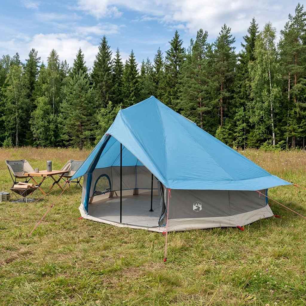 vidaXL Namiot Tipi niebieski 700 x 700 x 395 cm Poliester i Stal