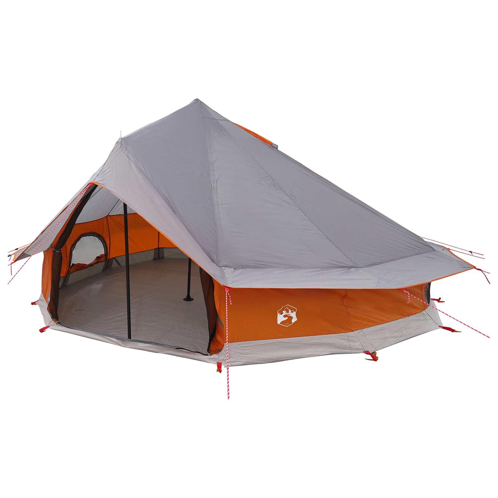 vidaXL Namiot Tipi z dachem Szary i pomarańczowy 700 x 700 x 395 cm