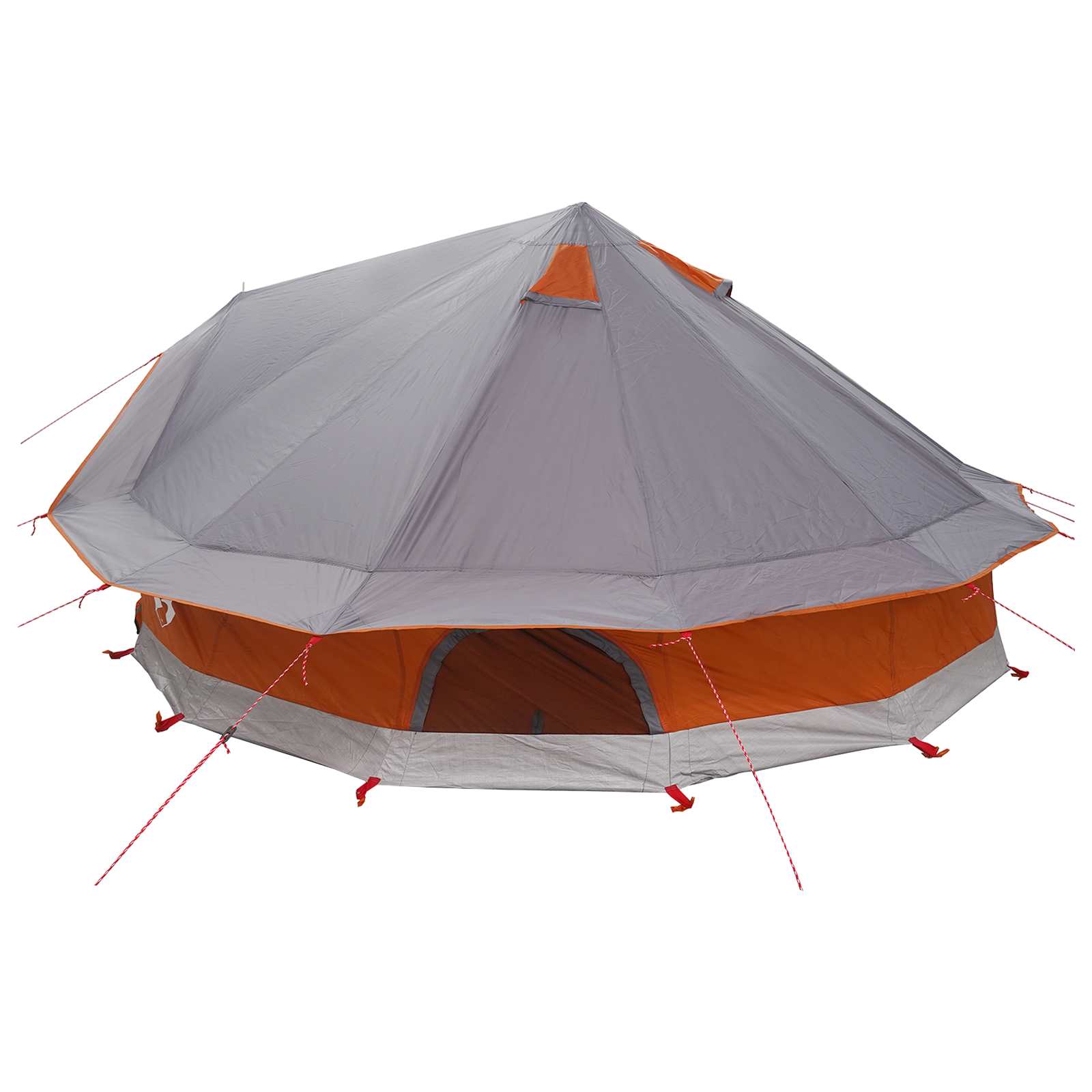 vidaXL Namiot Tipi z dachem Szary i pomarańczowy 700 x 700 x 395 cm