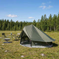 vidaXL Namiot Tipi z dachem Zielony wojskowy 700 x 700 x 395 cm