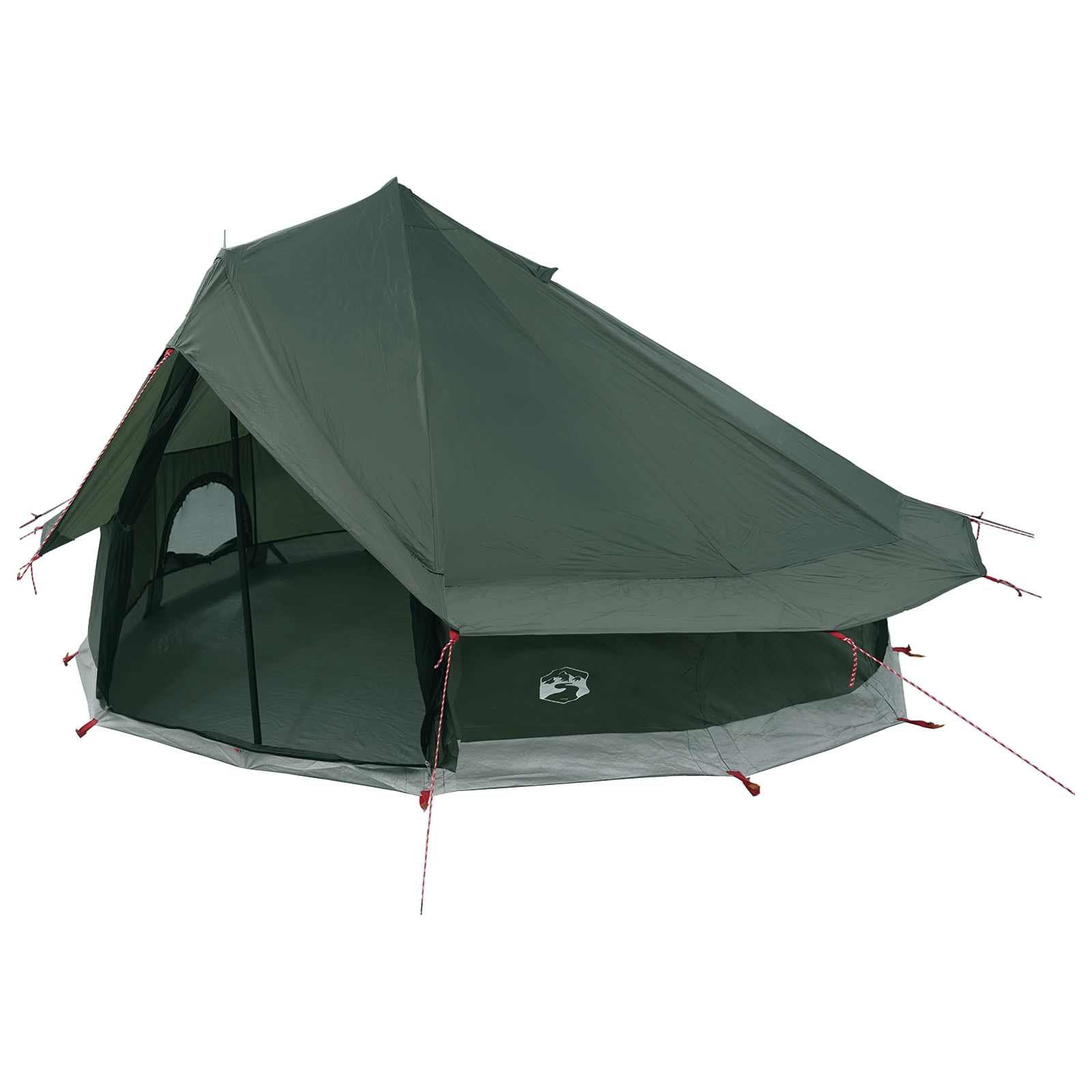 vidaXL Namiot Tipi z dachem Zielony wojskowy 700 x 700 x 395 cm