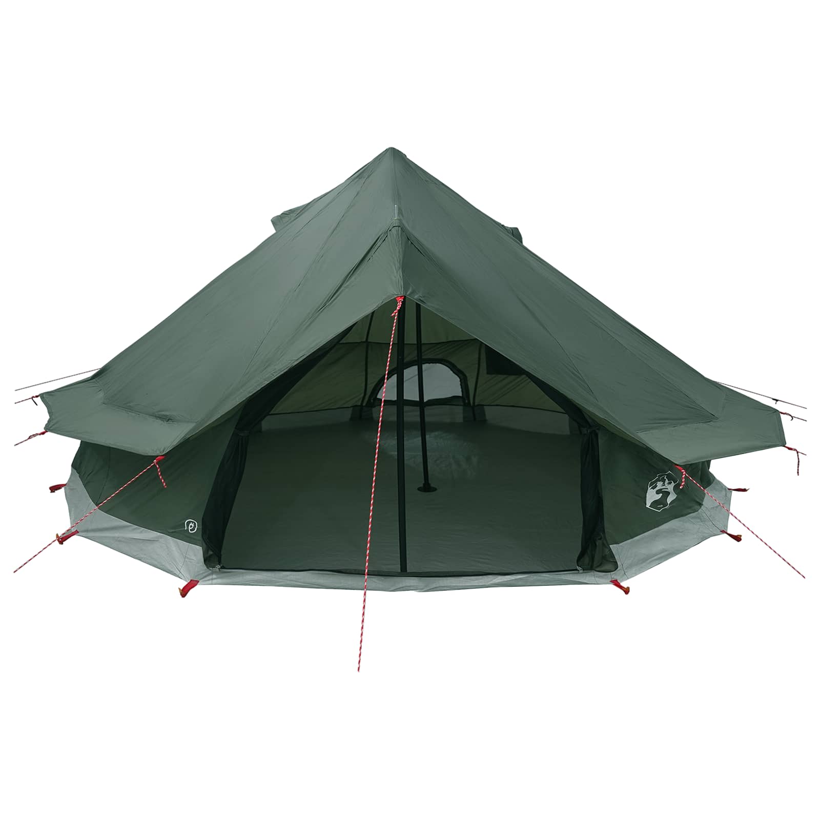 vidaXL Namiot Tipi z dachem Zielony wojskowy 700 x 700 x 395 cm