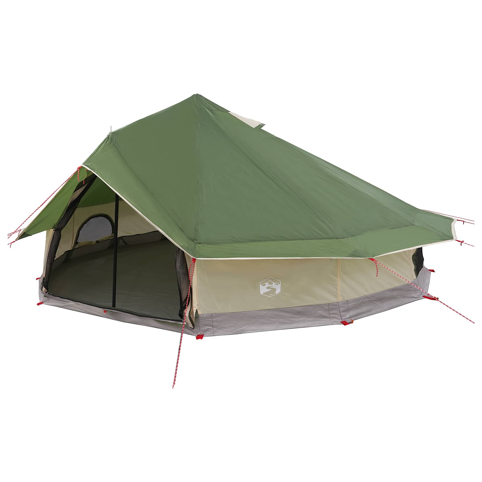 vidaXL Namiot Tipi zielony 800 x 800 x 430 cm Poliester i Stal