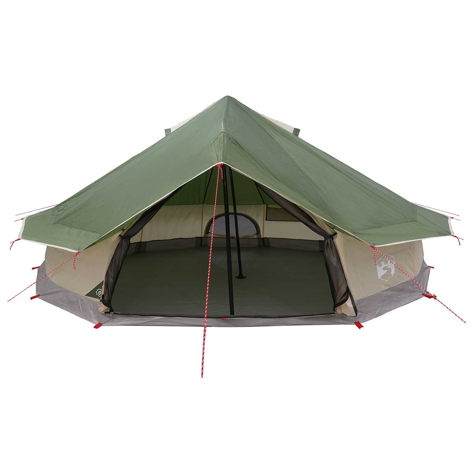vidaXL Namiot Tipi zielony 800 x 800 x 430 cm Poliester i Stal