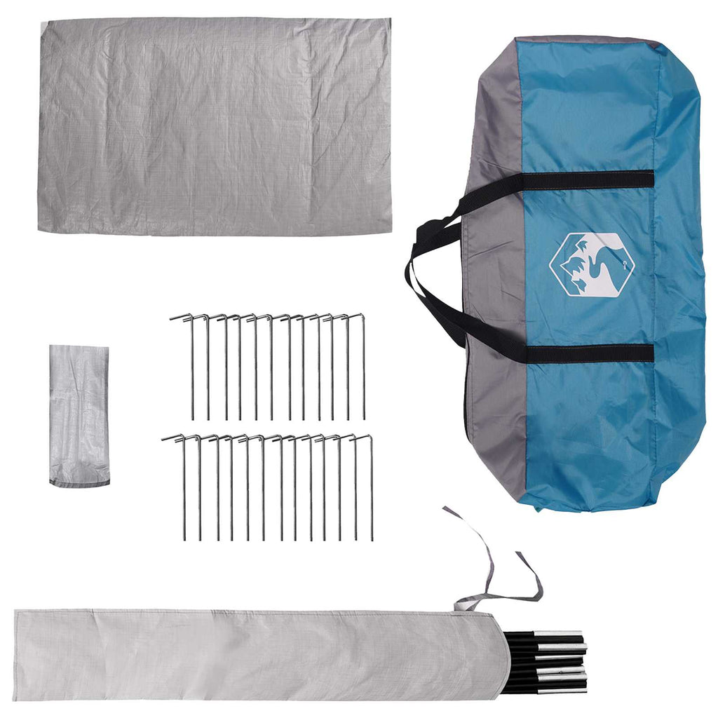 vidaXL Namiot Tipi niebieski 800 x 800 x 430 cm Poliester i Stal