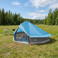 vidaXL Namiot Tipi niebieski 800 x 800 x 430 cm Poliester i Stal
