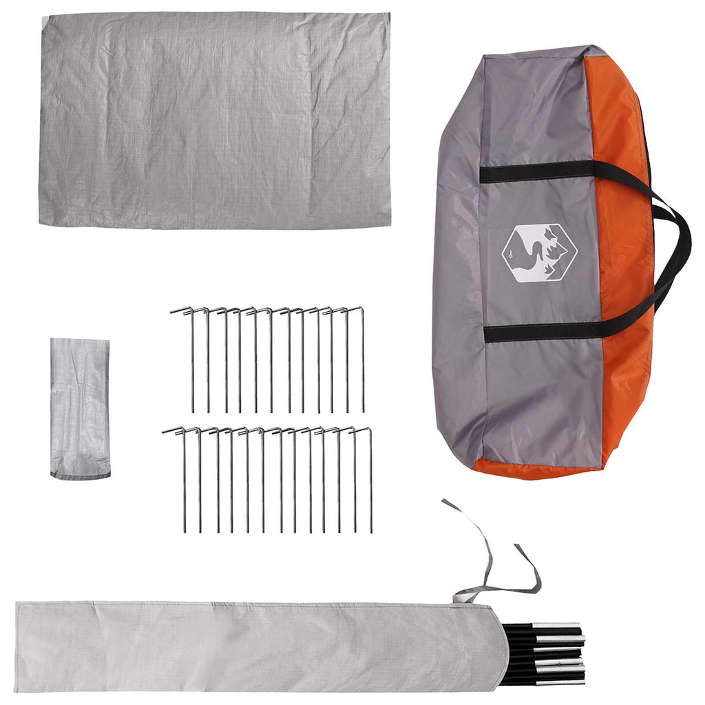 vidaXL Namiot Tipi z dachem Szary i pomarańczowy 800 x 800 x 430 cm
