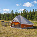 vidaXL Namiot Tipi z dachem Szary i pomarańczowy 800 x 800 x 430 cm