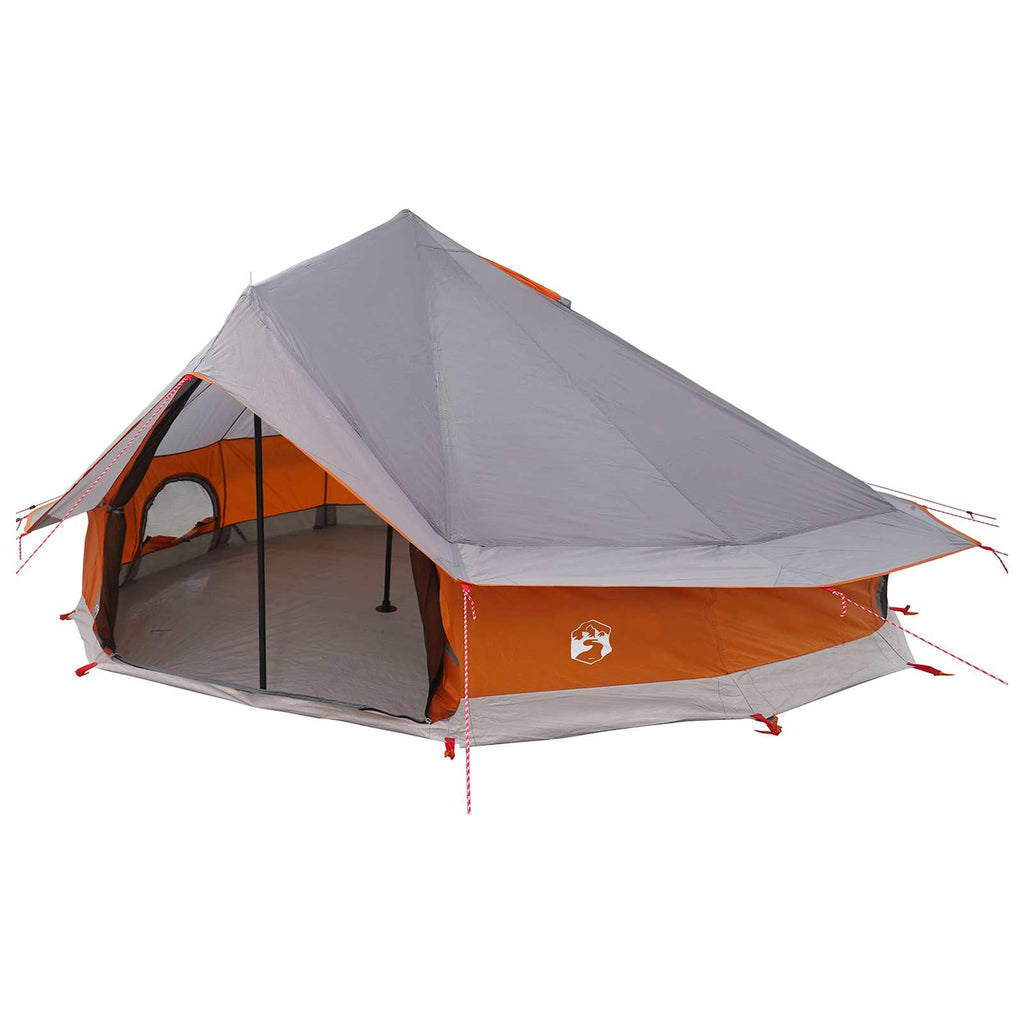 vidaXL Namiot Tipi z dachem Szary i pomarańczowy 800 x 800 x 430 cm