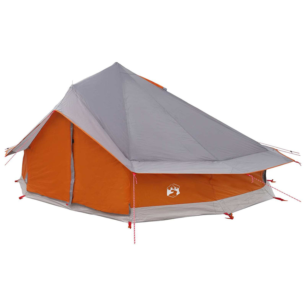 vidaXL Namiot Tipi z dachem Szary i pomarańczowy 800 x 800 x 430 cm