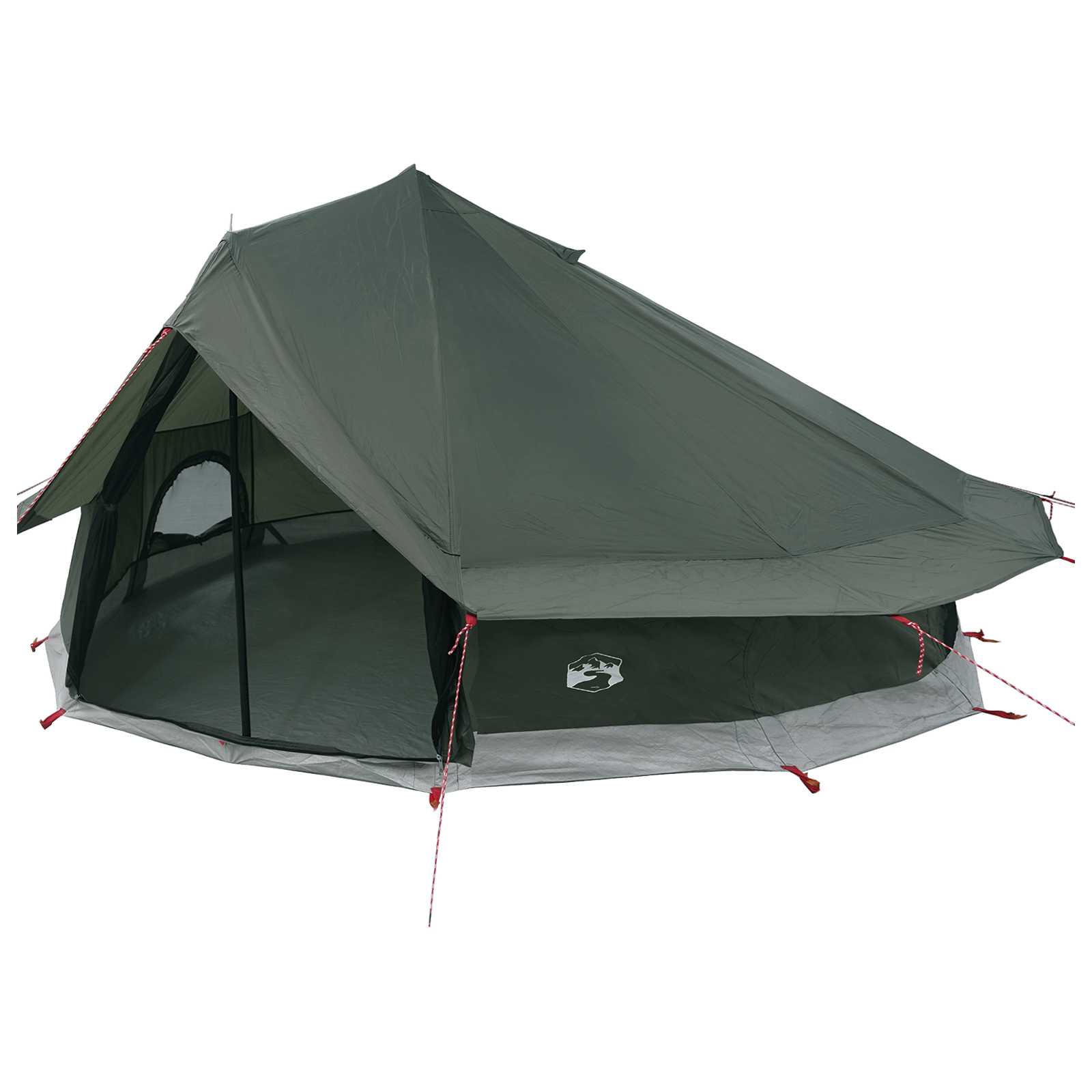 vidaXL Namiot Tipi z dachem Zielony wojskowy 800 x 800 x 430 cm