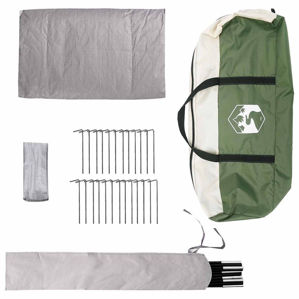 vidaXL Namiot Tipi z dachem zielony 250 x 250 cm Poliester i Stal