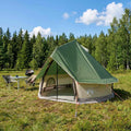 vidaXL Namiot Tipi z dachem zielony 250 x 250 cm Poliester i Stal