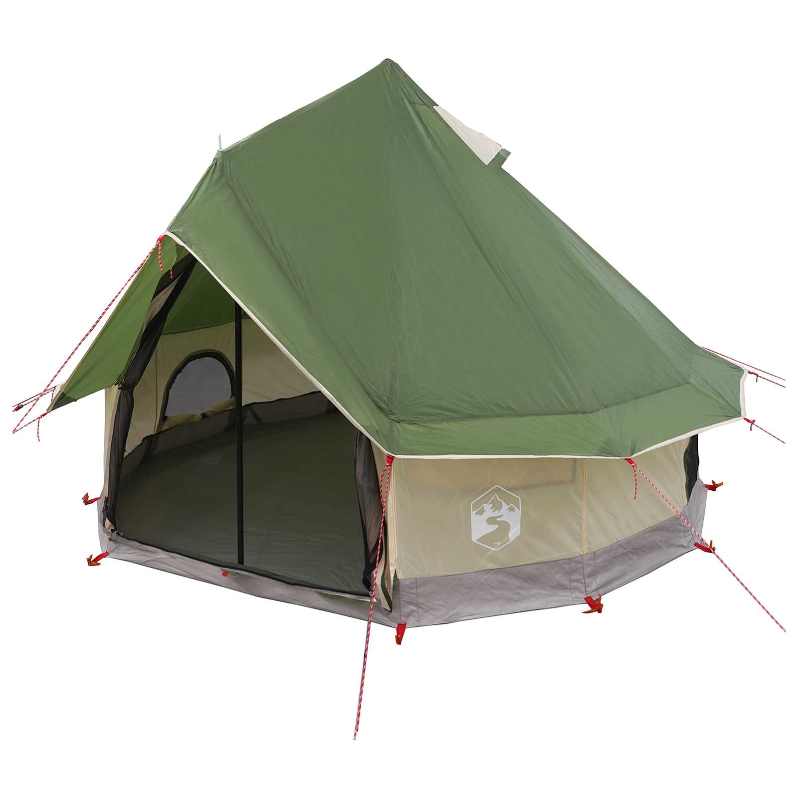 vidaXL Namiot Tipi z dachem zielony 250 x 250 cm Poliester i Stal
