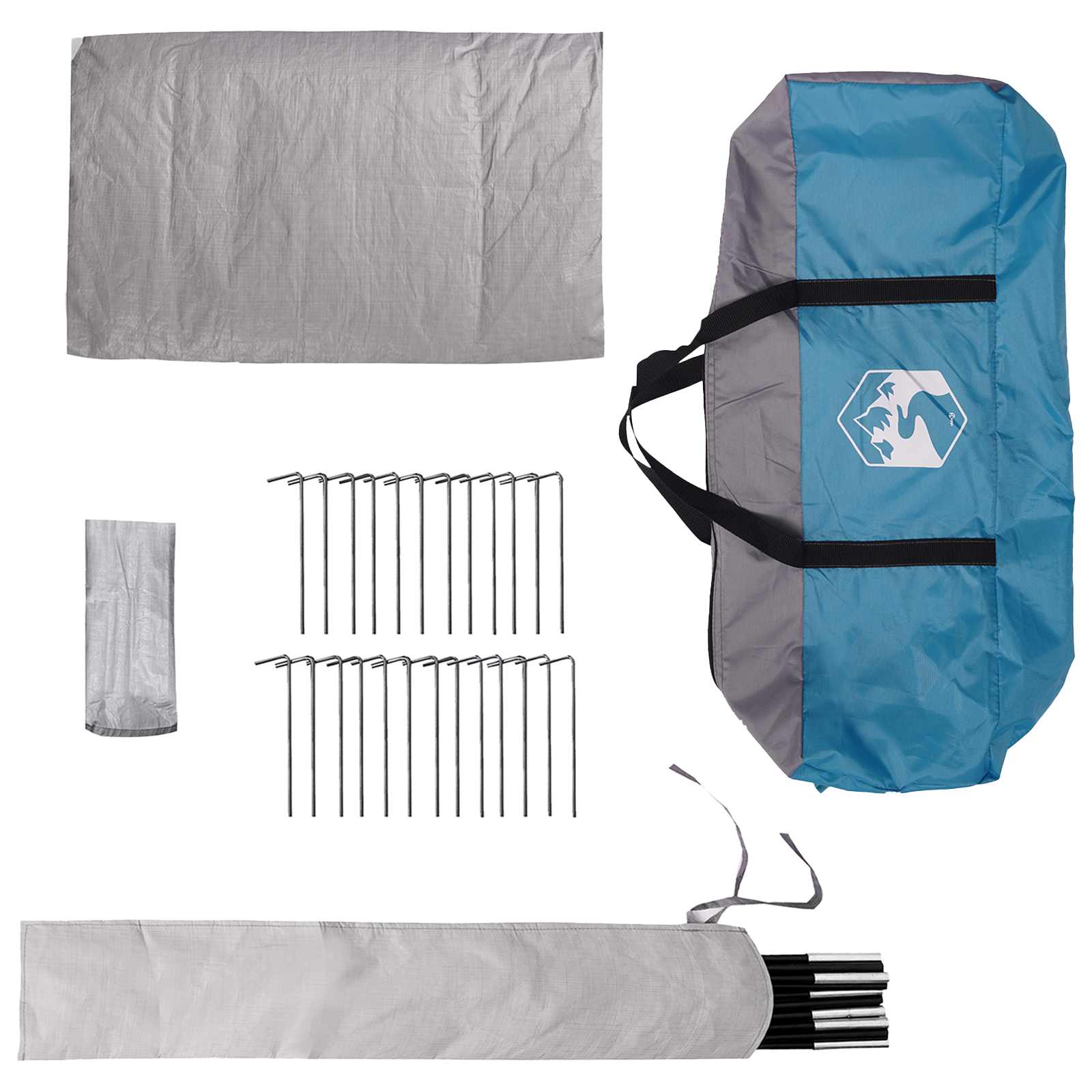 vidaXL Namiot Tipi z dachem niebieski 250 x 250 cm Poliester i Stal