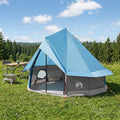 vidaXL Namiot Tipi z dachem niebieski 250 x 250 cm Poliester i Stal