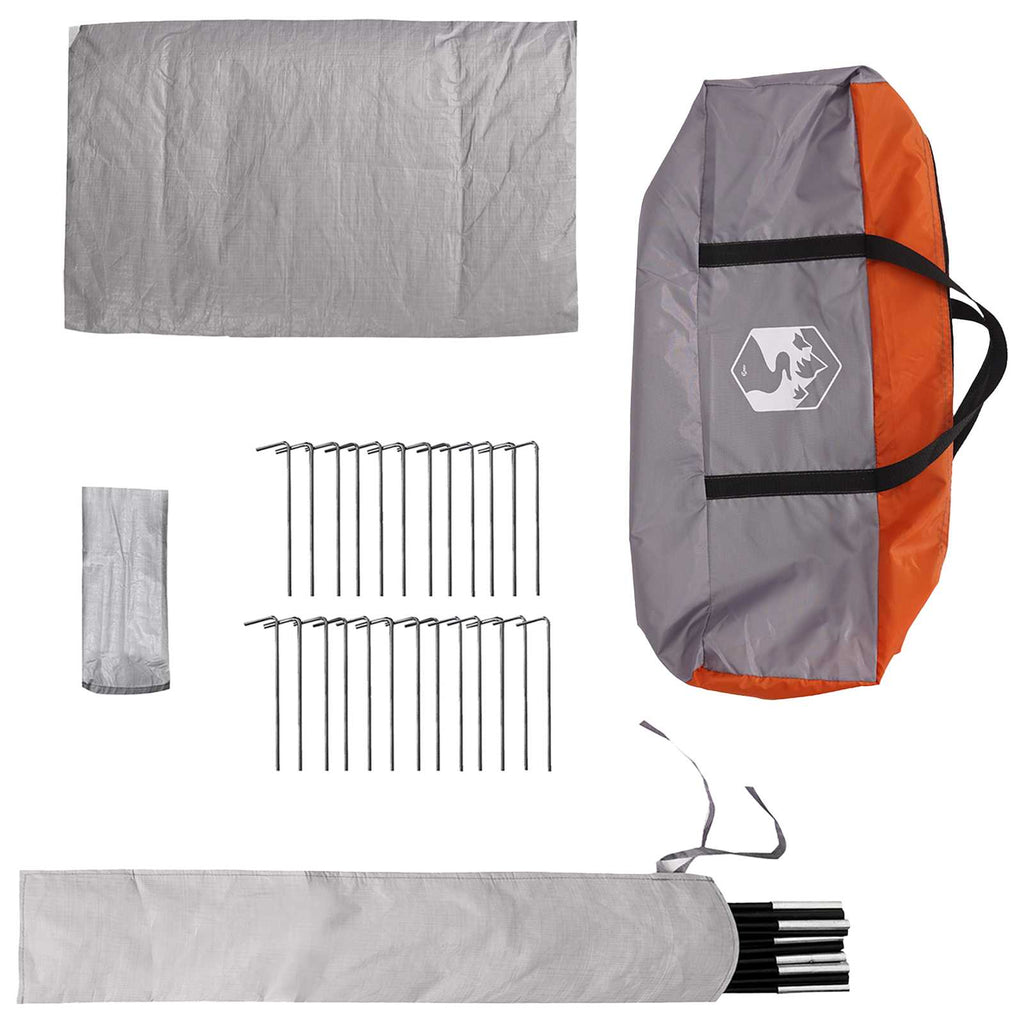 vidaXL Namiot Tipi Szary i pomarańczowy 250 x 250 cm Poliester i Stal