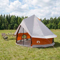 vidaXL Namiot Tipi Szary i pomarańczowy 250 x 250 cm Poliester i Stal