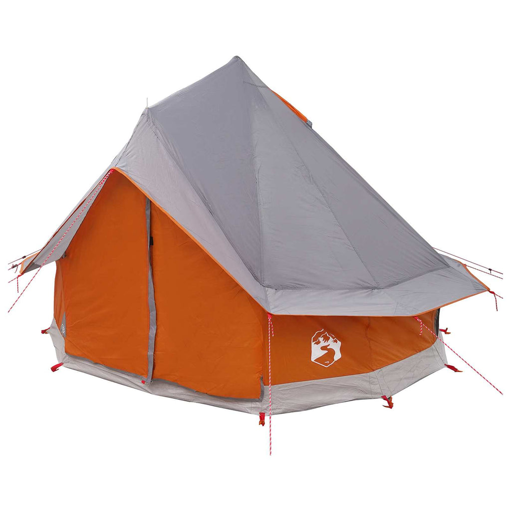vidaXL Namiot Tipi Szary i pomarańczowy 250 x 250 cm Poliester i Stal