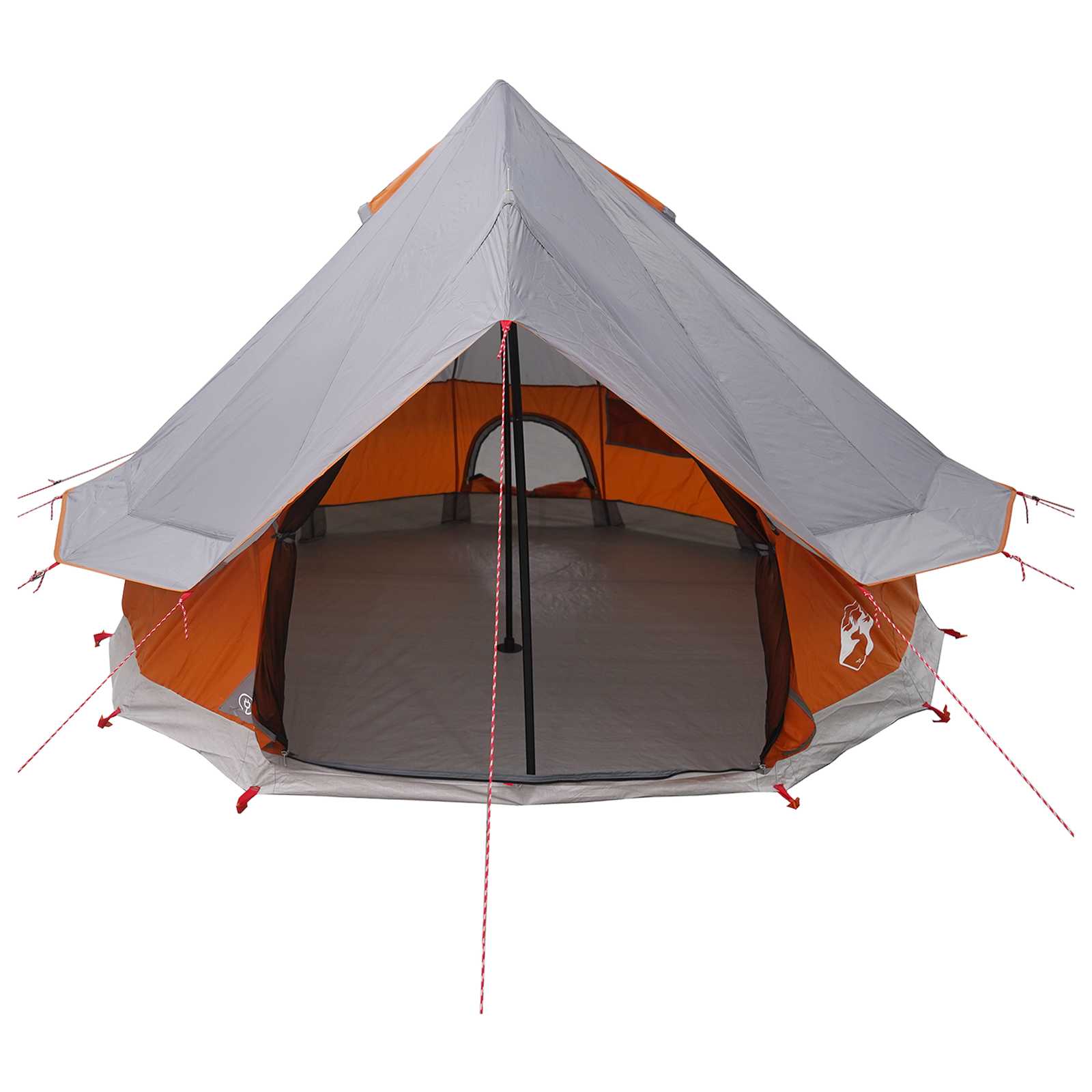 vidaXL Namiot Tipi Szary i pomarańczowy 250 x 250 cm Poliester i Stal