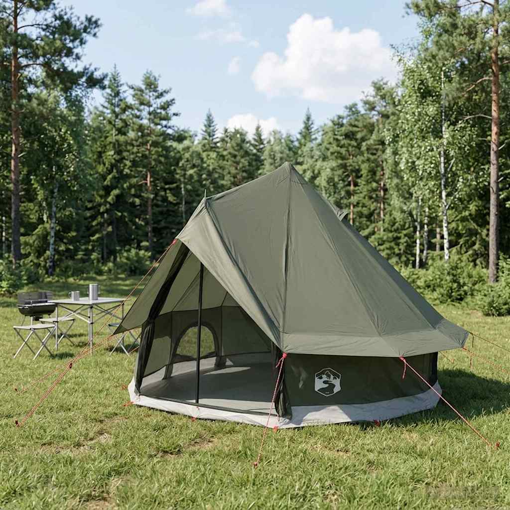 vidaXL Namiot Tipi Zielony wojskowy 250 x 250 cm Poliester i Stal