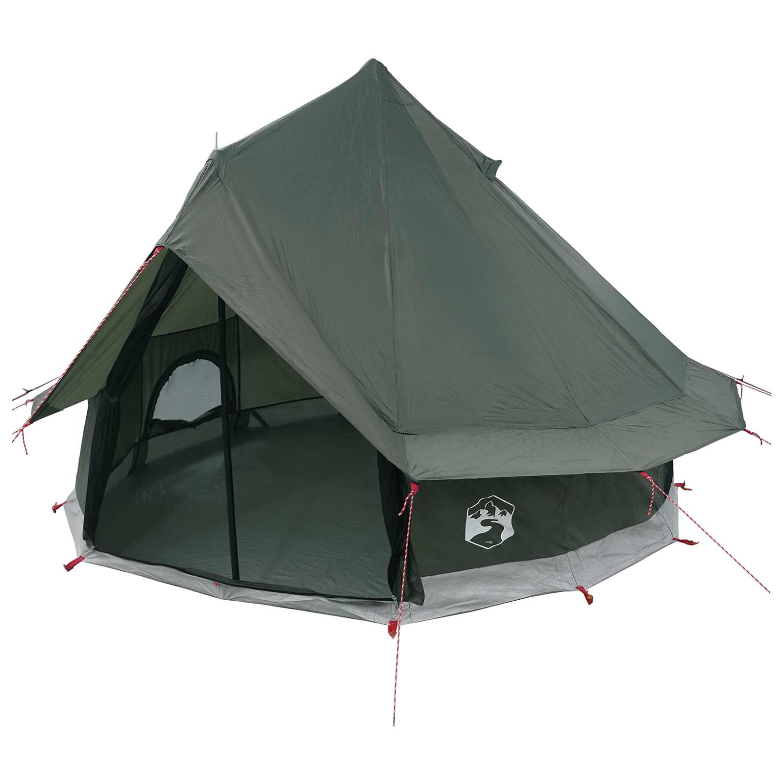 vidaXL Namiot Tipi Zielony wojskowy 250 x 250 cm Poliester i Stal