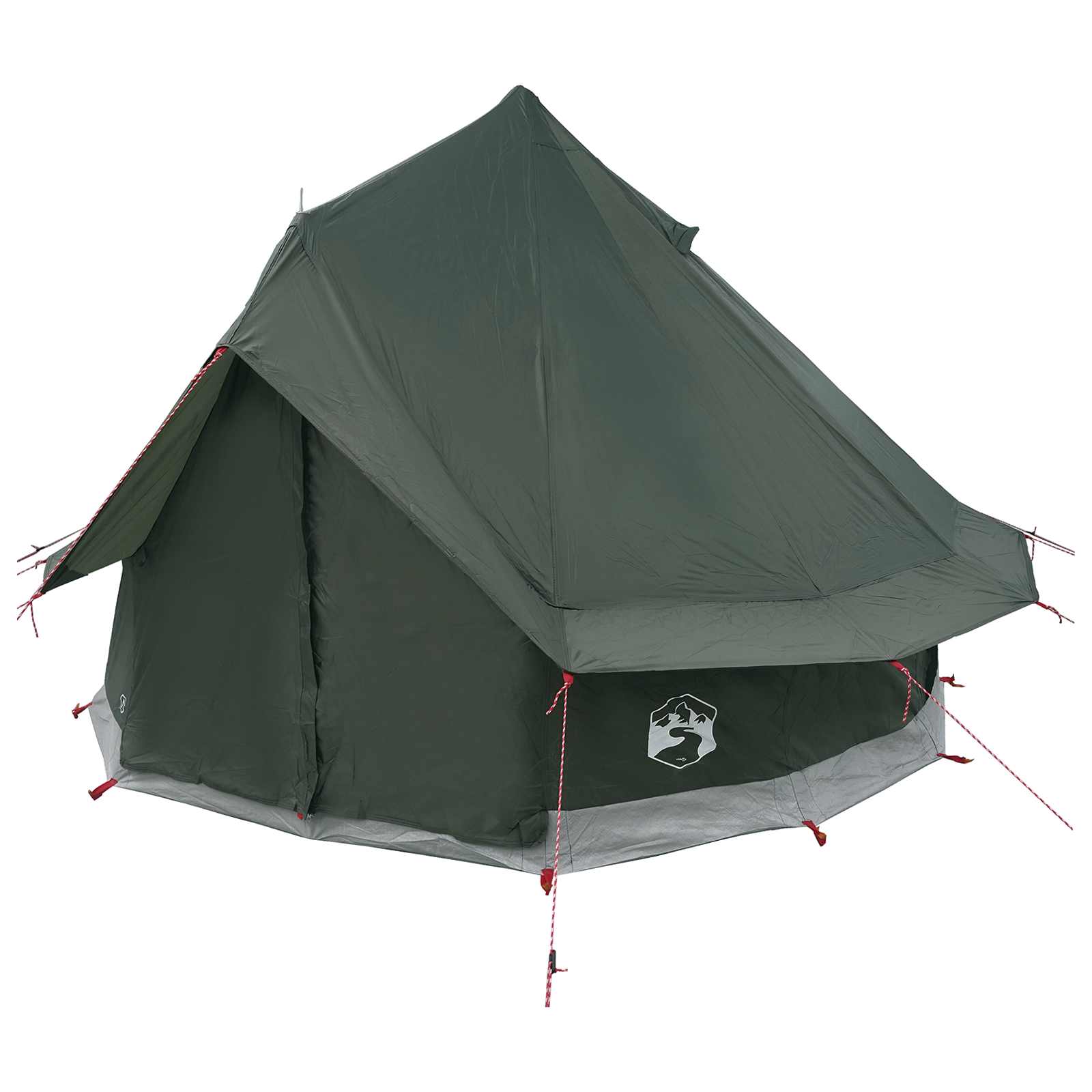 vidaXL Namiot Tipi Zielony wojskowy 250 x 250 cm Poliester i Stal