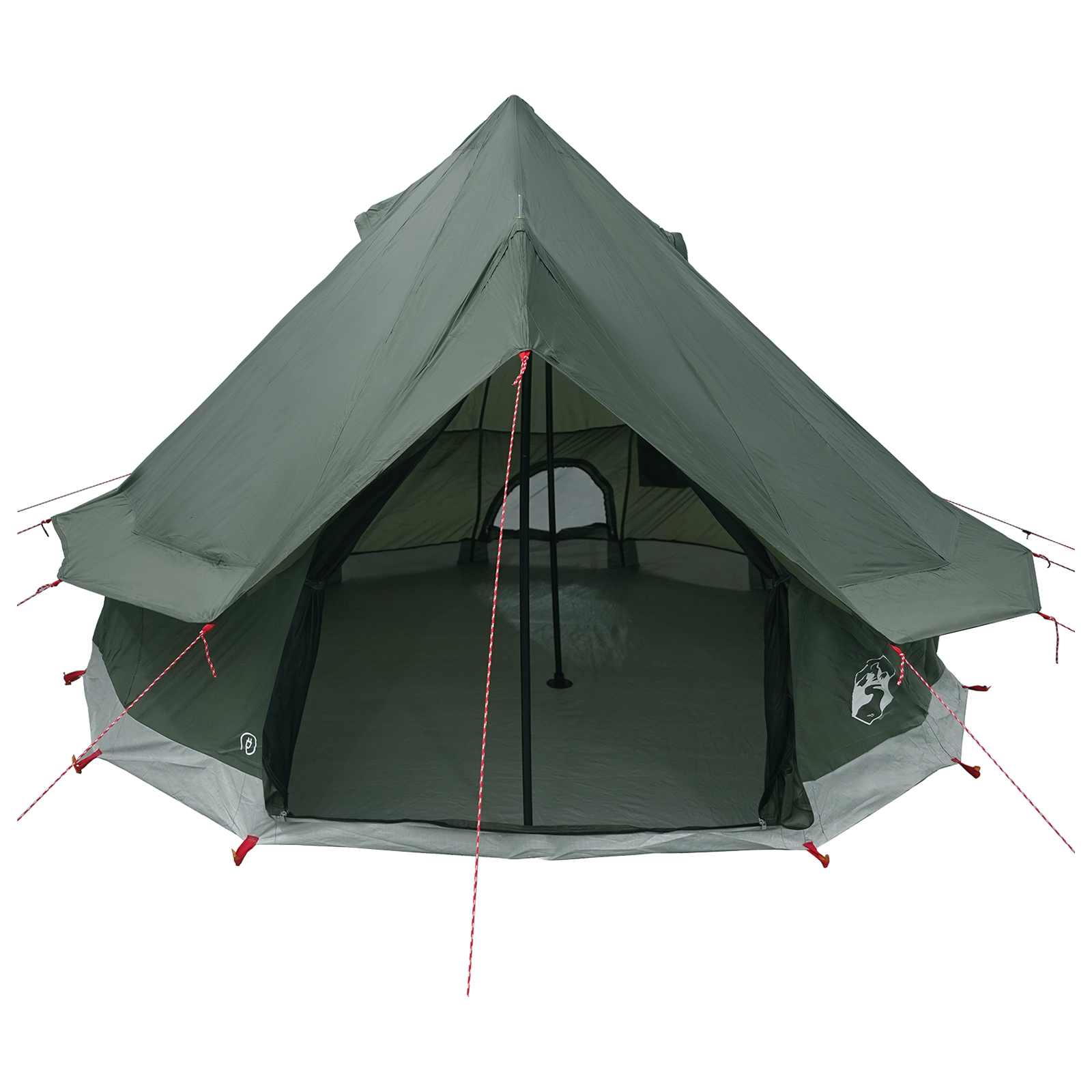 vidaXL Namiot Tipi Zielony wojskowy 250 x 250 cm Poliester i Stal