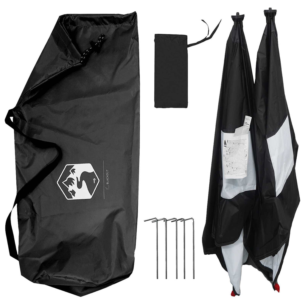 vidaXL Namiot myśliwski z dachem Biały Blackout 145 x 145 x 150 cm