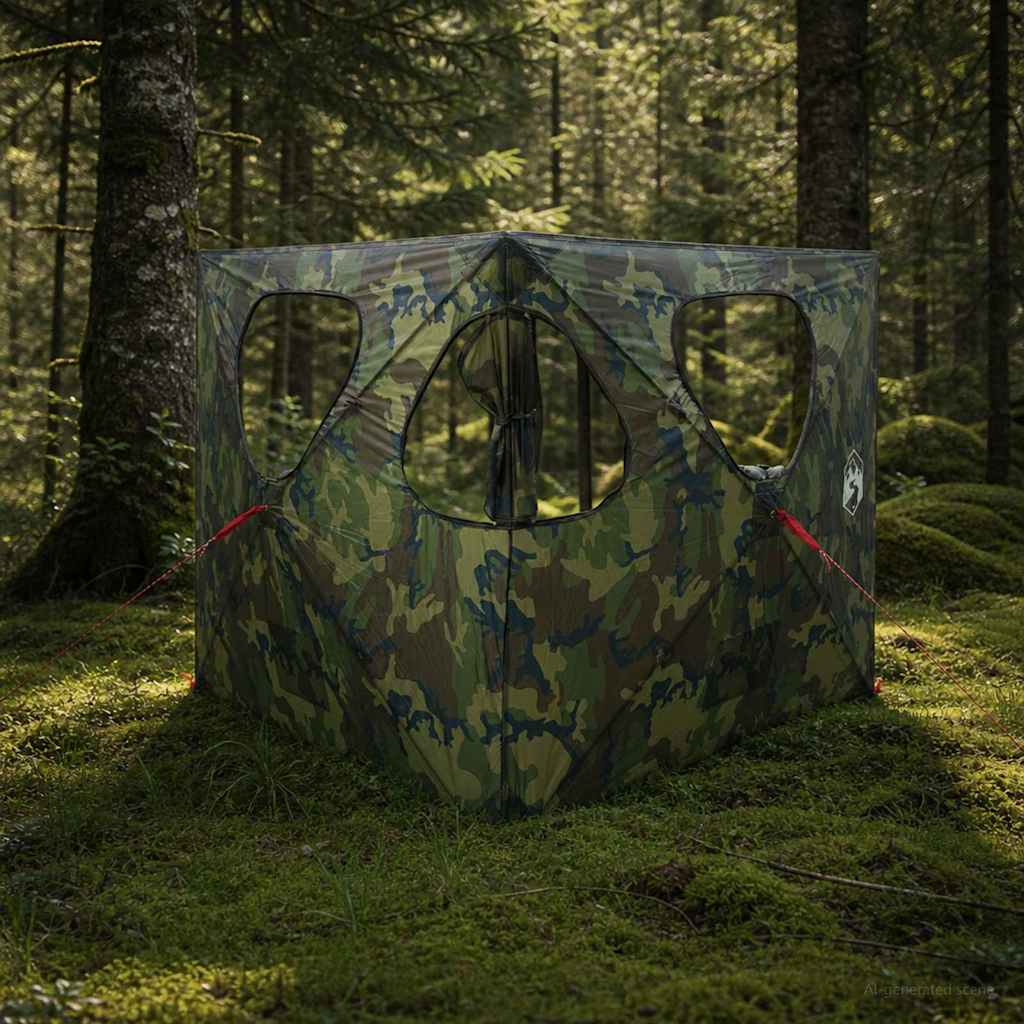 vidaXL Namiot myśliwski Moro 145 x 145 x 150 cm Poliester i Stal