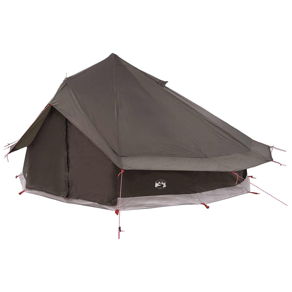 vidaXL Namiot Tipi Brązowy Szary 700 x 700 x 395 cm Poliester i Stal
