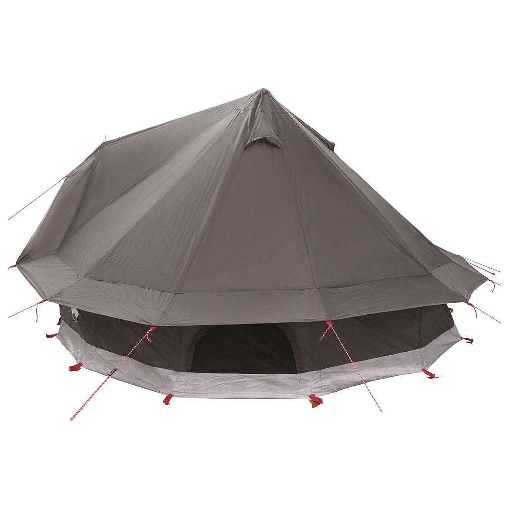 vidaXL Namiot Tipi Brązowy Szary 700 x 700 x 395 cm Poliester i Stal