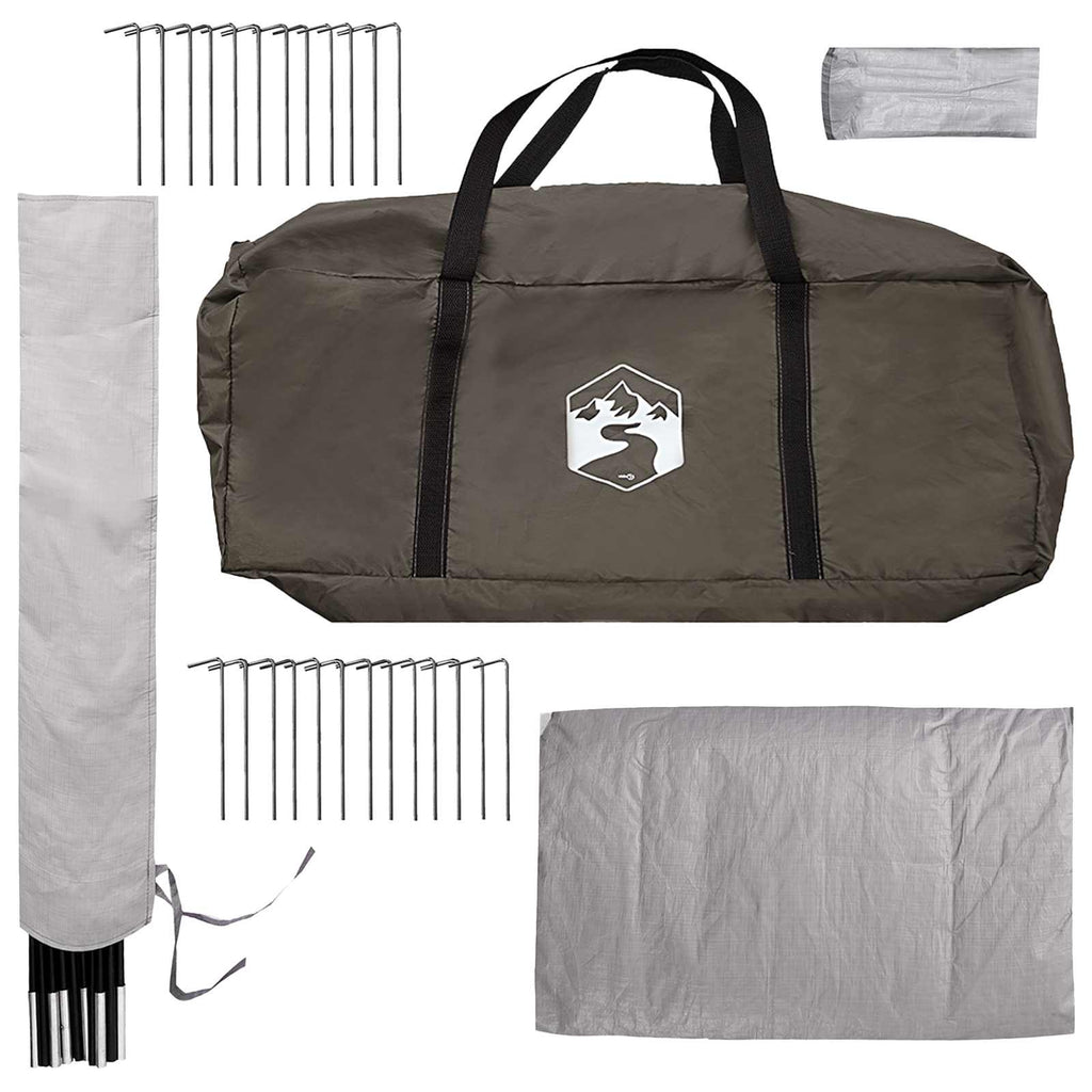 vidaXL Namiot Tipi Brązowy Szary 800 x 800 x 430 cm Poliester i Stal