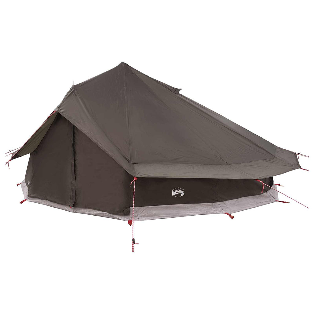 vidaXL Namiot Tipi Brązowy Szary 800 x 800 x 430 cm Poliester i Stal