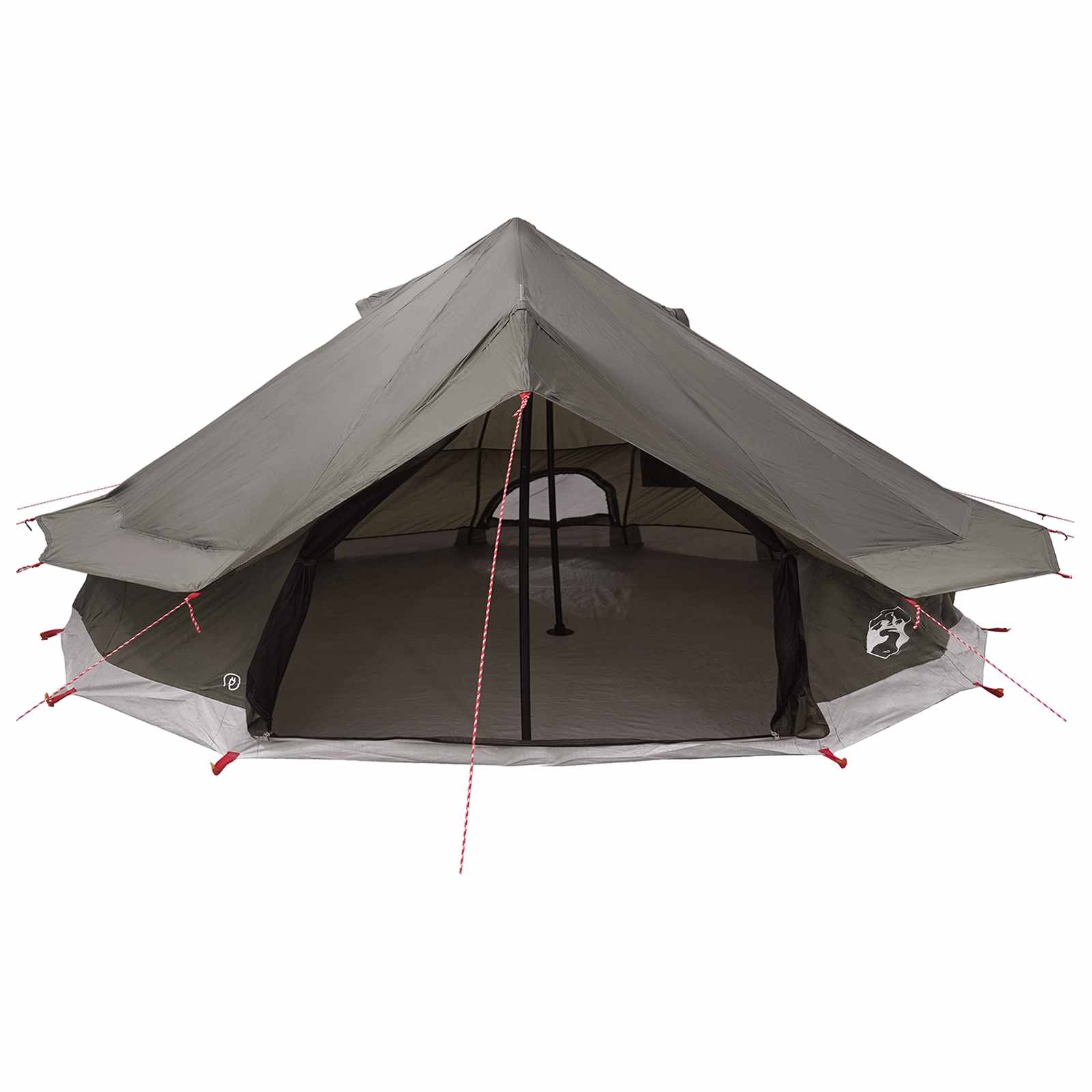 vidaXL Namiot Tipi Brązowy Szary 800 x 800 x 430 cm Poliester i Stal