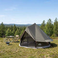 vidaXL Namiot Tipi Brązowy Szary 250 x 250 cm Poliester i Stal