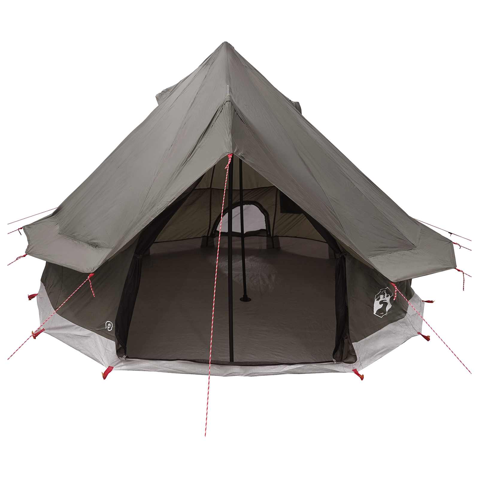 vidaXL Namiot Tipi Brązowy Szary 250 x 250 cm Poliester i Stal
