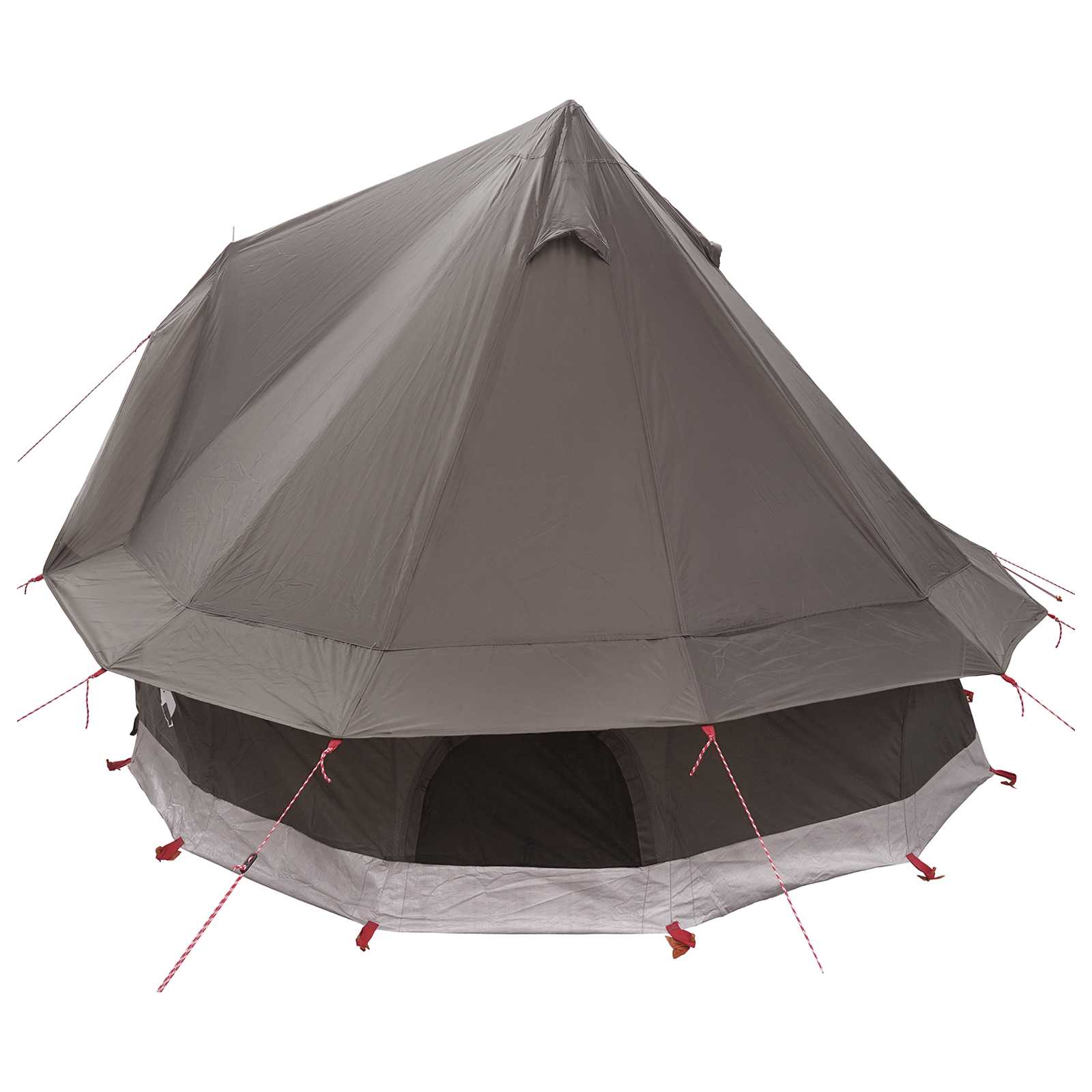 vidaXL Namiot Tipi Brązowy Szary 250 x 250 cm Poliester i Stal