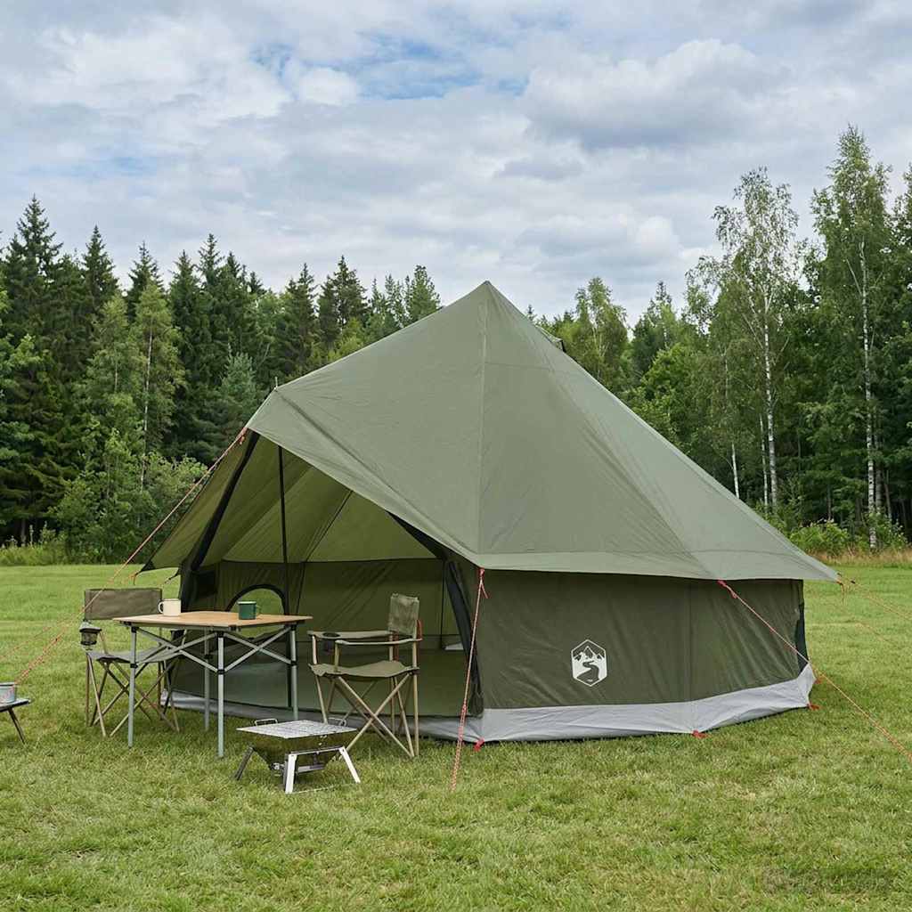 vidaXL Namiot Tipi z dachem Oliwkowy zielony 300 x 300 x 200 cm