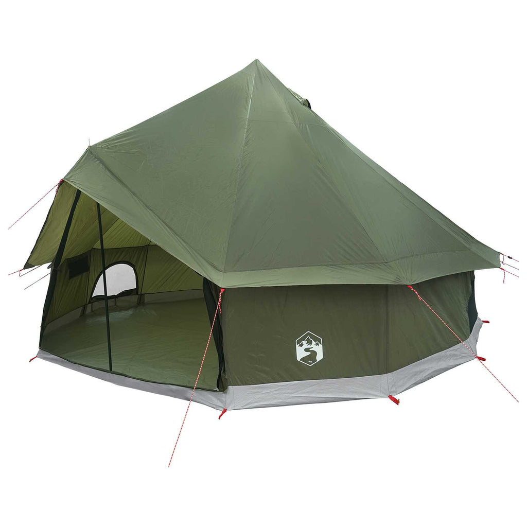 vidaXL Namiot Tipi z dachem Oliwkowy zielony 300 x 300 x 200 cm