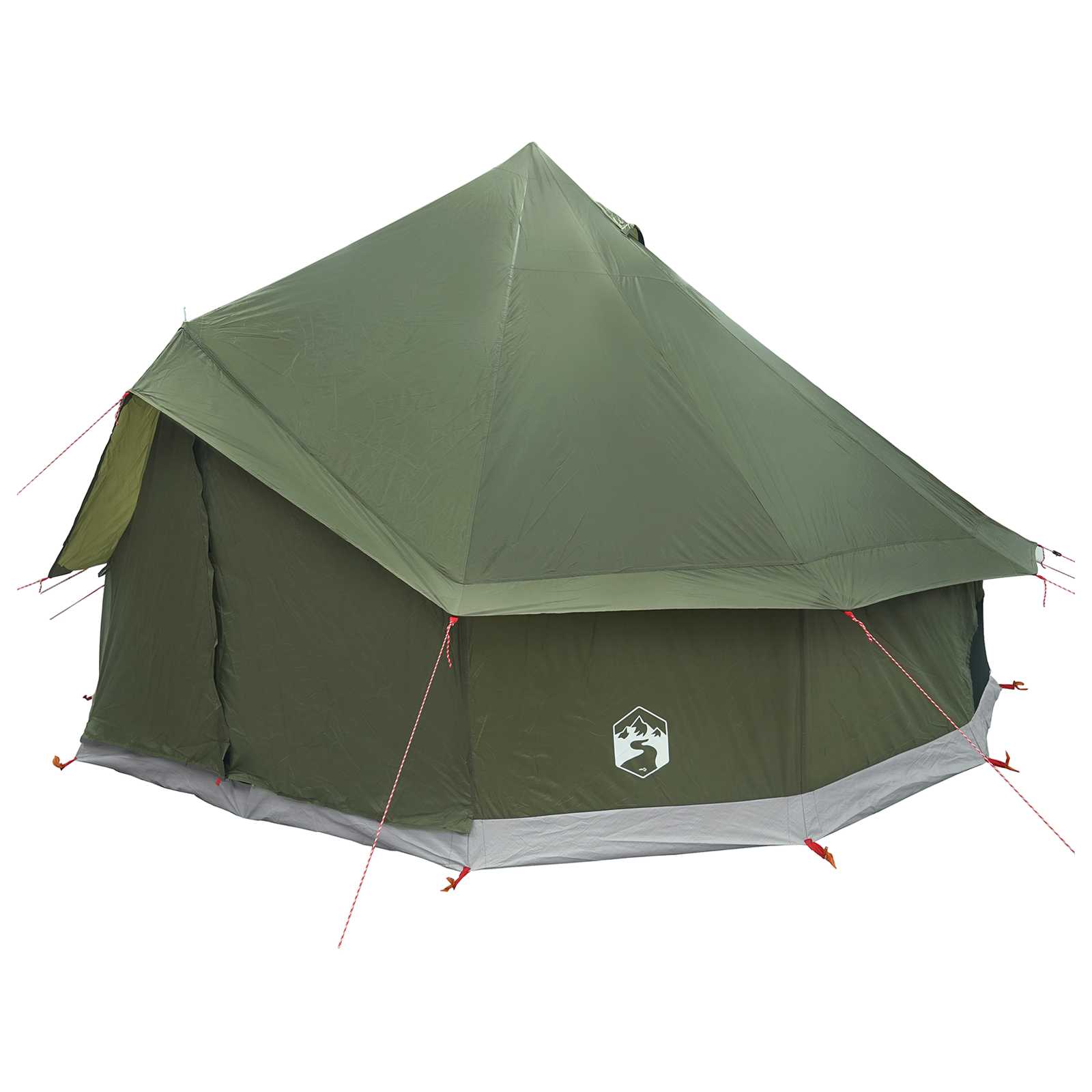 vidaXL Namiot Tipi z dachem Oliwkowy zielony 300 x 300 x 200 cm