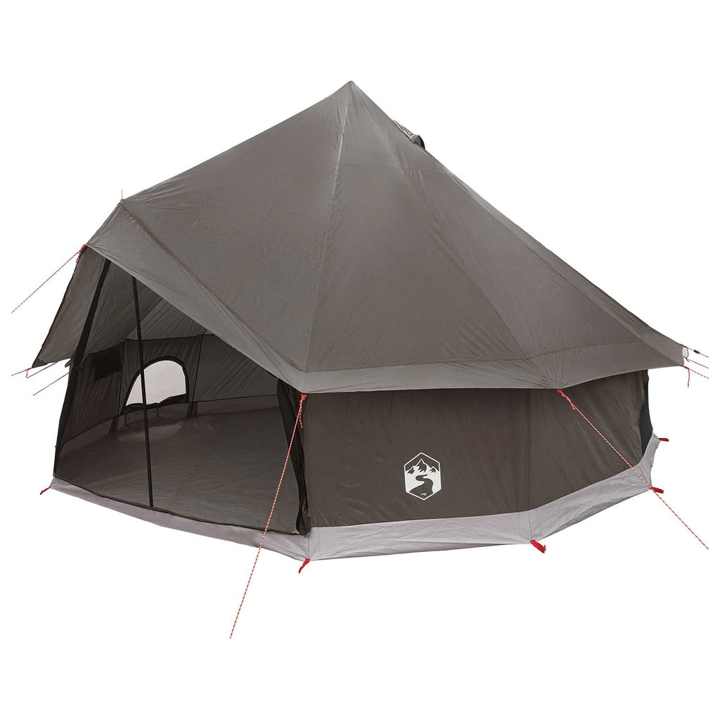 vidaXL Namiot Tipi Brązowy Szary 300 x 300 x 200 cm Poliester i Stal